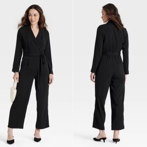 a new day Black Wrap Jumpsuit